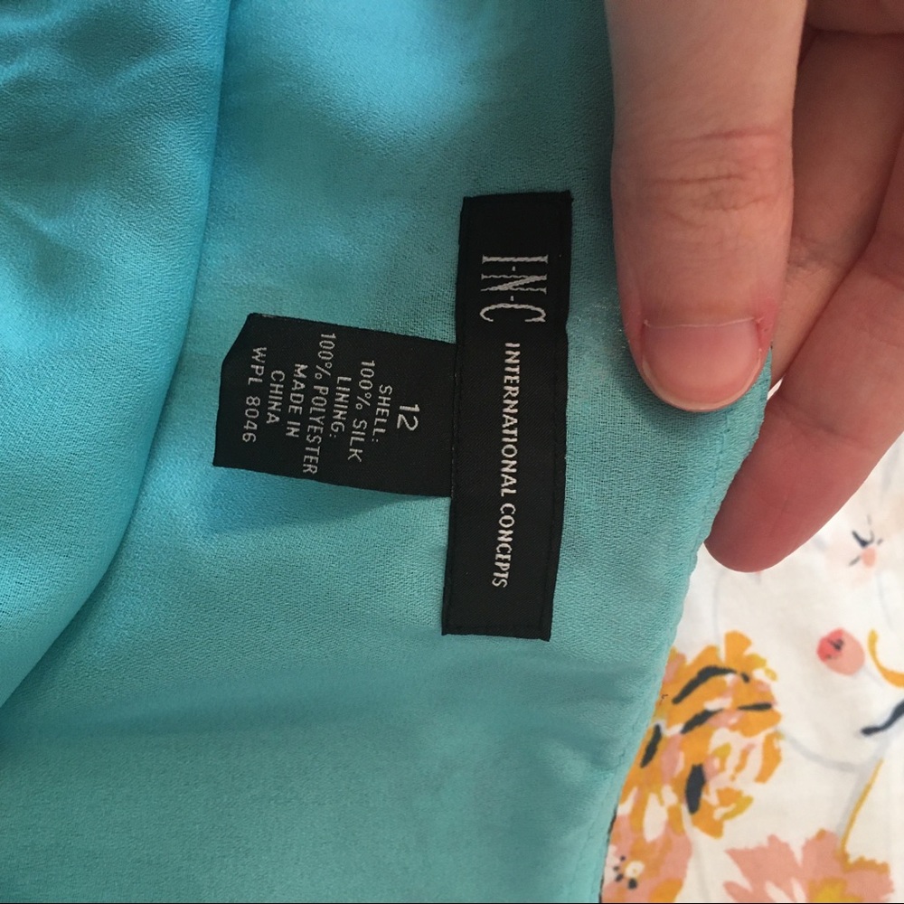 Turquoise Paisley Tiered Skirt with Sequins - Picture 6 of 7